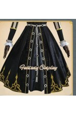 Identity V Journalist Alice DeRoss Eternity Black Dress Gothic Cosplay Costume